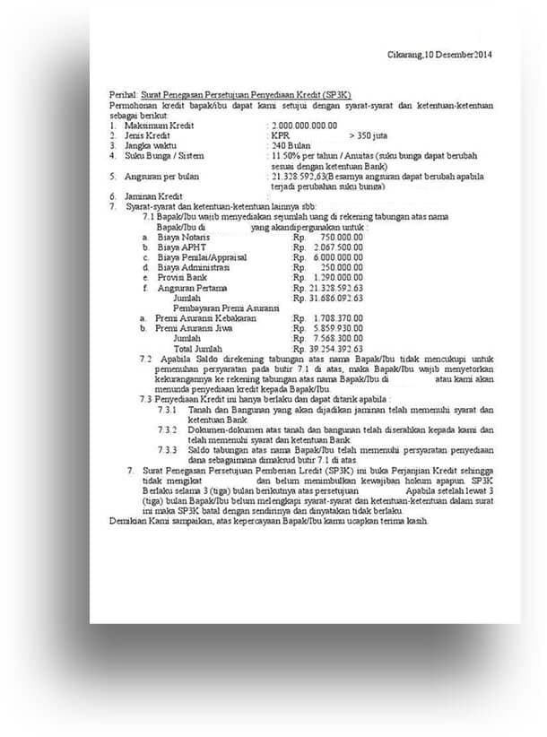 Disclosure statement on Loan/Credit Transaction Document